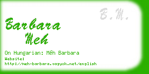 barbara meh business card