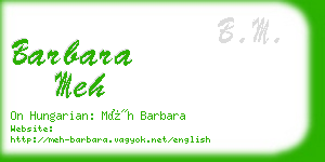 barbara meh business card